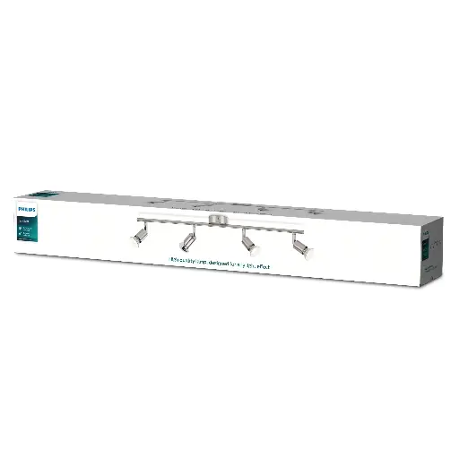 [SIG915005221901] PHILIPS Limbali Bar GU10 (Max 4x50W) Nickel