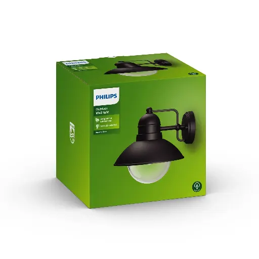 [SIG915005309101] Hoverfly wall lantern black 1x60W 230V