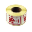[7899201123] Etiket med tekst Forsigtig/Fragile 45x65mm 1000 stk/rul