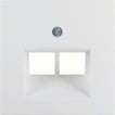 [7917011156] Afdækning Euro for 2x modular jack S/B hvid