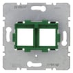 [7917040224] Dataudtag indsats Euro for 2x Systimax modular jack (grøn)