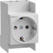 [7918001408] Stikdåse Schuko for DIN skinne Qconn