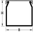 [7936006155] Ledningskanal opslidset 37x25mm HF 7035