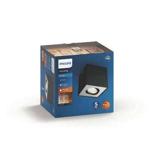 [SIG915005528001] BOX single spot black 1x4.5W SELV WGD