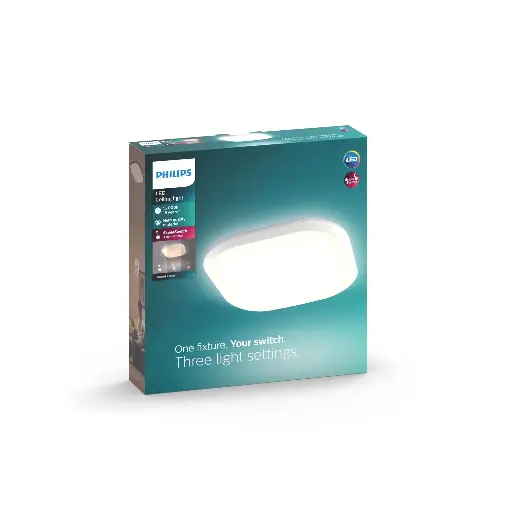 [SIG915005676801] CAVANAL 27K SQ ceiling lamp white 1x18W