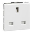 [8717102400] Mosaic Stikk British 13A 2P+PE 2M Hvid