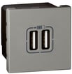 [8717102727] Arteor dobbelt usb 2400ma 2 moduler magnesium