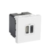 [8717401334] Mosaic USB lader Type A+C 3.0A 15W 2M hvid