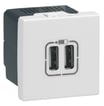 [8717401897] Mosaic USB lader 2 x type C 3.0A 15W 2M hvid