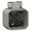 [8717405602] PLEXO 55 IP55 underlag 2 modul med 2x M20 forskruning, antracit