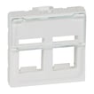 [8736302333] Dataudtag Mosaic for 2x Systimax uden konnektor 2 modul plan hvid