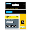[9797200169] DYMO Rhino industri tape fleksibel nylon sort på gul 12mmx3,5m