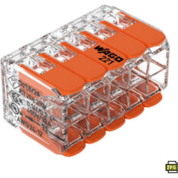 [4821214204] KOBLINGSKLEMME 221 10X0,2-4 MM2 TRANSP 15 STK.