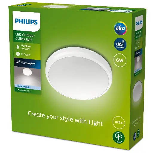 [SIG929003191101] Doris Ceiling 6W 40K White IP54 HV