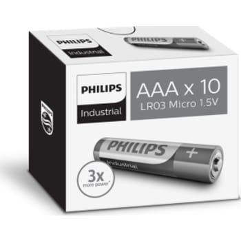 [881081327] PHILIPS Industrial alkaline batteri, AAA LR03, 10 stk.