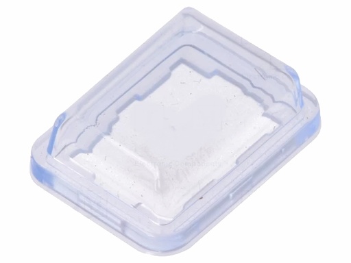 [H61495] Gummihætte til vippekontakt - Transparent (25x19mm)