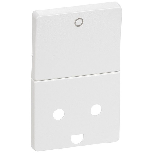 [1017040049] LK Fuga afdækning til stikkon. m. jord og 2-pol afbryder - hvid