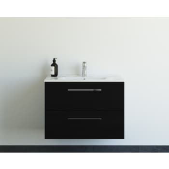 [780939241] Dansani 81 cm møbelpk. Mido 2 skuffer. vask AMBER, sort