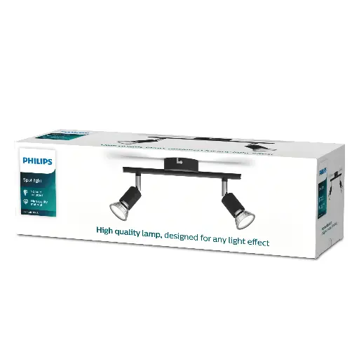 [SIG929003253201] Limbali bar/tube black 2x50W 230V