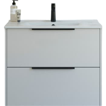[780935243] 81 cm  Mido+ Classic møbelsæt med Amber vask, glat, sand mat