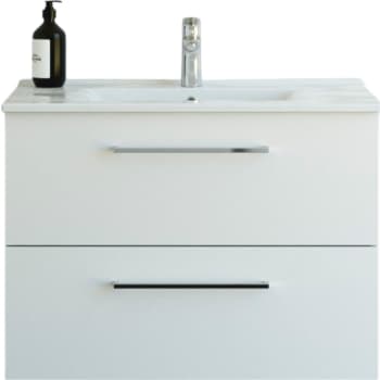 [780939240] Dansani 81 cm møbelpk. Mido 2 skuffer. vask AMBER, hvid mat
