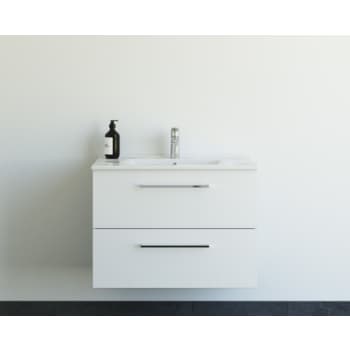 [780939245] Dansani 81 cm møbelpk. Mido 2sk. vask AMBER, hvid hgl