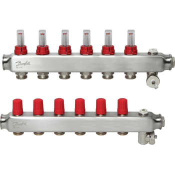 [402037006] Danfoss SSM manifoldsæt 6+6 m/flowmetre og endestykke