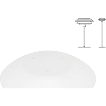 [6241301119] DL31 Reserve glas t/Bord/Gulv øverste skærm, opal