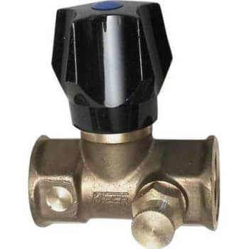 [744154204] 1/2" Stopventil med aftap rå