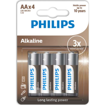 [881081301] PHILIPS Tech alkaline batteri, AA LR6, 4 stk.