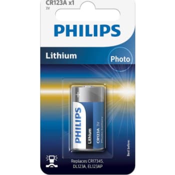 [881081355] PHILIPS Lithium knapcellebatteri, CR123A, 1 stk.