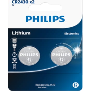 [881081346] PHILIPS Lithium knapcellebatteri, CR2430, 2 stk.