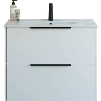 [780935240] 81 cm  Mido+ Classic møbelsæt med Amber vask, glat, hvid mat