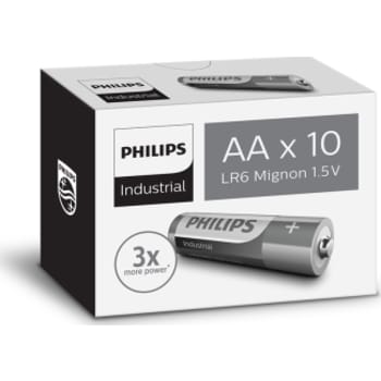 [881081307] PHILIPS Industrial alkaline batteri, AA LR6, 10 stk.