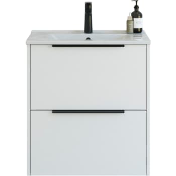[780935230] 61 cm  Mido+ Classic møbelsæt med Amber vask, glat, hvid mat