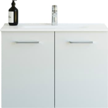 [780939720] Dansani 81 cm sæt Mido 2 låger, Amber Mini vask, hvid mat
