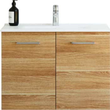 [780939729] Dansani 81 cm sæt Mido 2 låger, Amber Mini vask, varm eg