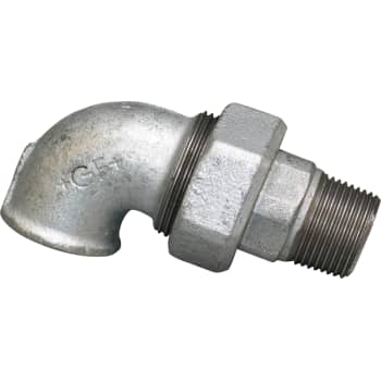 [000098406] 3/4" Galvaniseret vinkelunion muffe/nippel