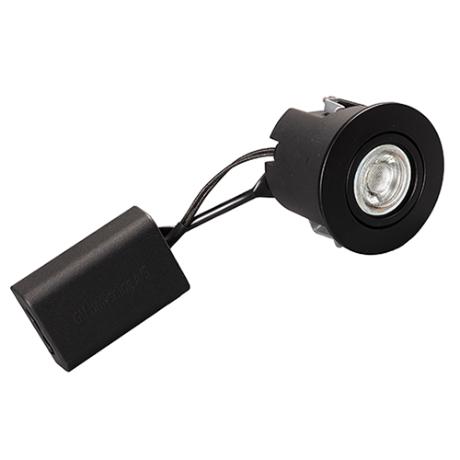 [027202] DIOSPOT OPTI OUT rund sort + Diolux E6 927 345lm