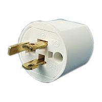 [153061] Lampe stikprop m/jord hvid 250V 10A