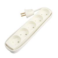 [153261] 5-stikdåse m/1,5m ledning hvid