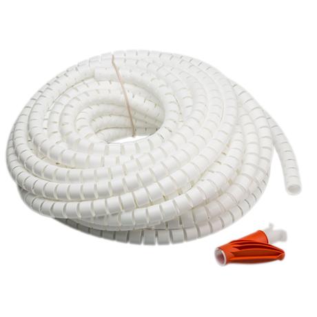 [183701] Spiral kabel ordner 20m dia 25 mm hvid
