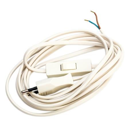 [303201] Komplet ledningssæt m/afb. 2,5m hvid