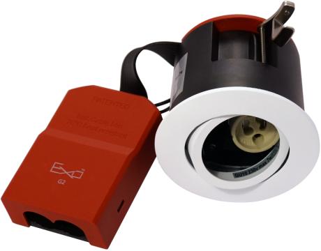 [322050] Daxtor EXO 66 GU10 rund mat hvid excl. lyskilde