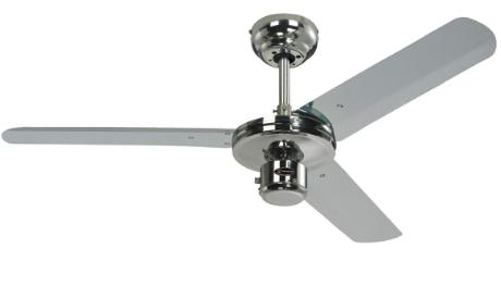 [366655] Loftvent. Crome Ø122cm 3 speed m/snor