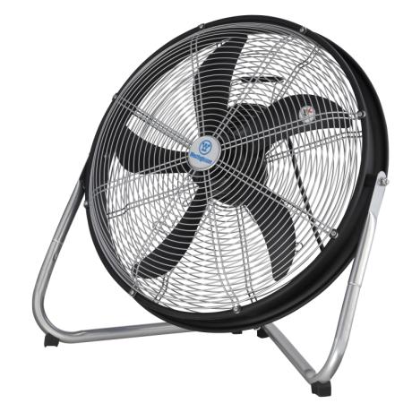 [366661] Gulvventilator Yucon II sølv/sort Ø50cm