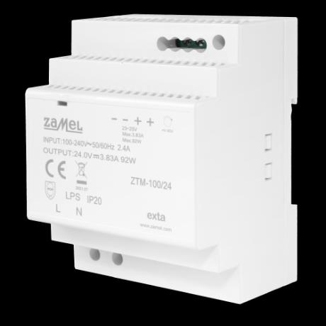 [411171] LED driver 24VDC 100W DIN-SKINNE ZTM-100/24 4-mod