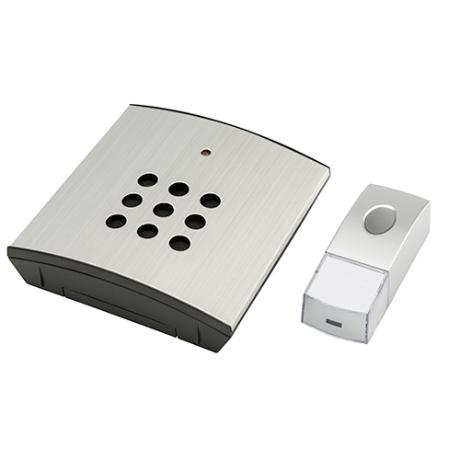 [416001] Trådløs dørklokke ST-338 børstet stål