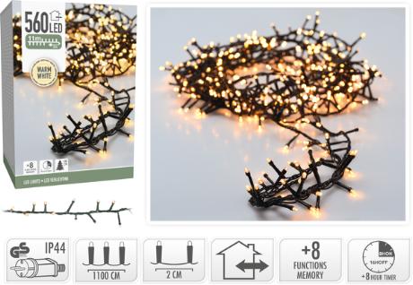 [423875] Snake lyskæde 560 varm hvid led, IP44, timer 8/16t