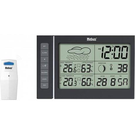 [436118] Vejrstation, radio kontrolleret med ur og alarm